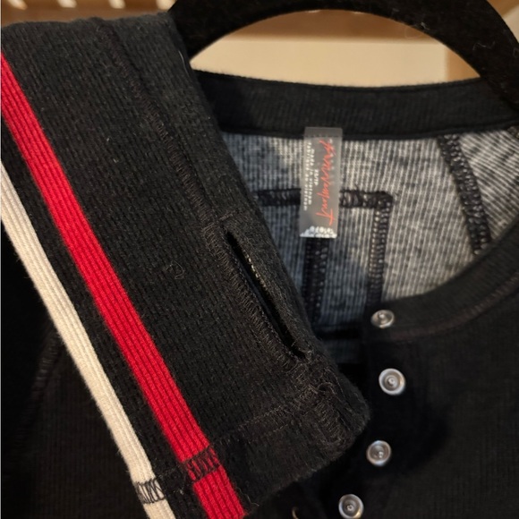 Fp movement black striped Henley Top - Picture 7 of 7